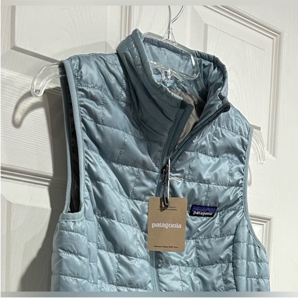 Patagonia Women’s Small Nano Puff Insulated Vest Thermal Blue NWT Puffy - Picture 2 of 6